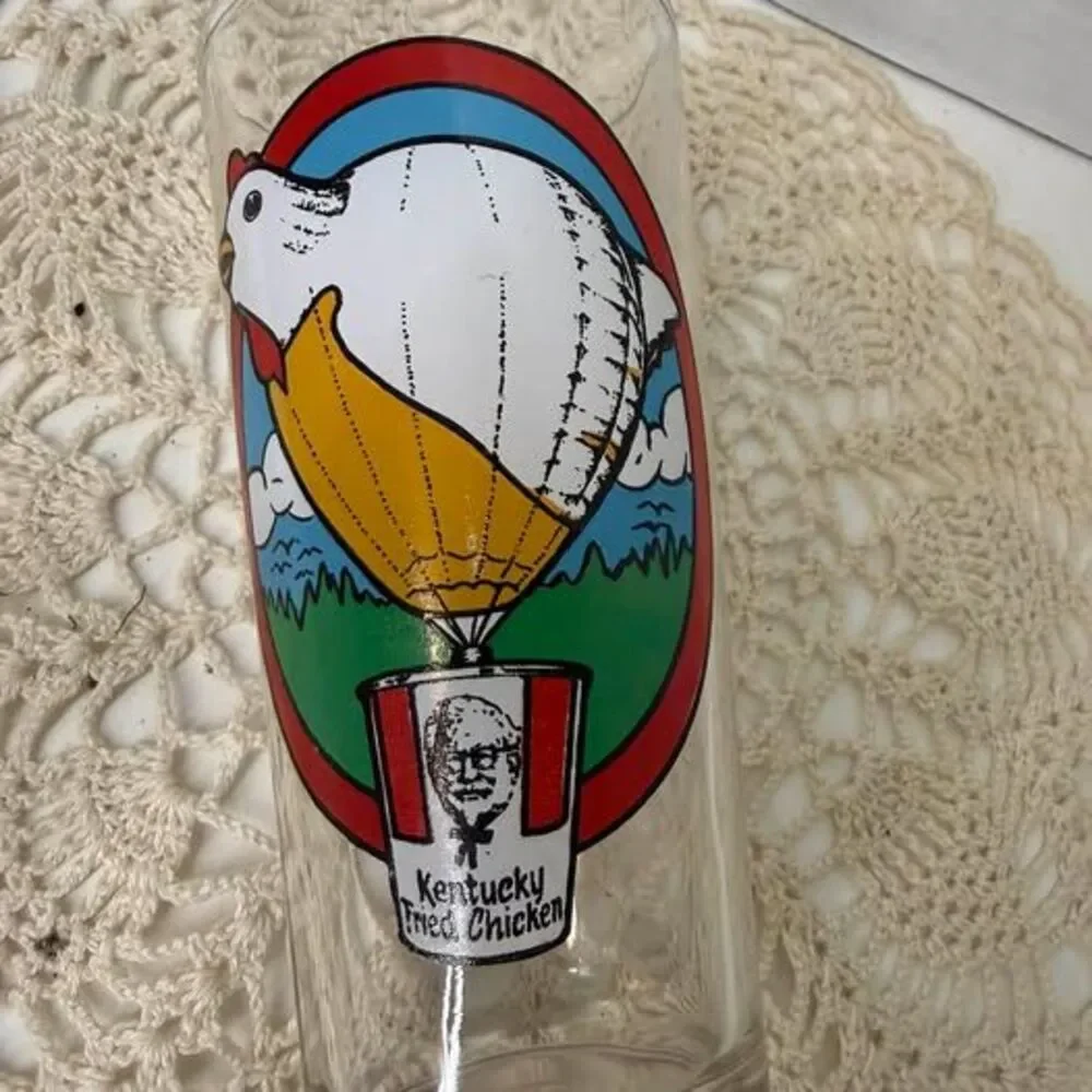 Kentucky Fried Chicken Tumbler Forest Park 1978 Balloon Racing Colonel Sanders